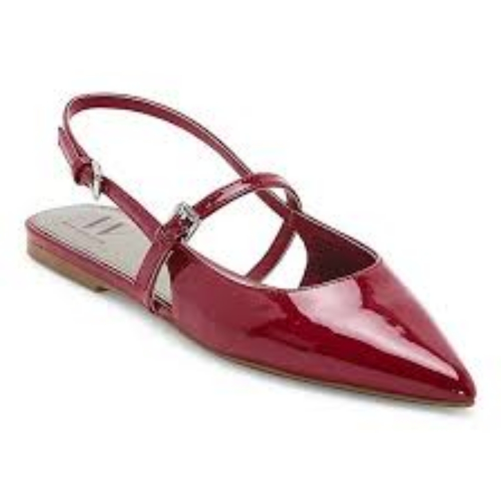 Wortington Elegant Red Patent Leather Women's Flats 9.5 NWOT